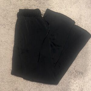 H&M Black Straight “Silk” Leg Pants